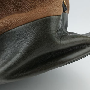 Pre-owned Celine Boston Racer Bowling Black x Brown leather  handbag | stylenewstar