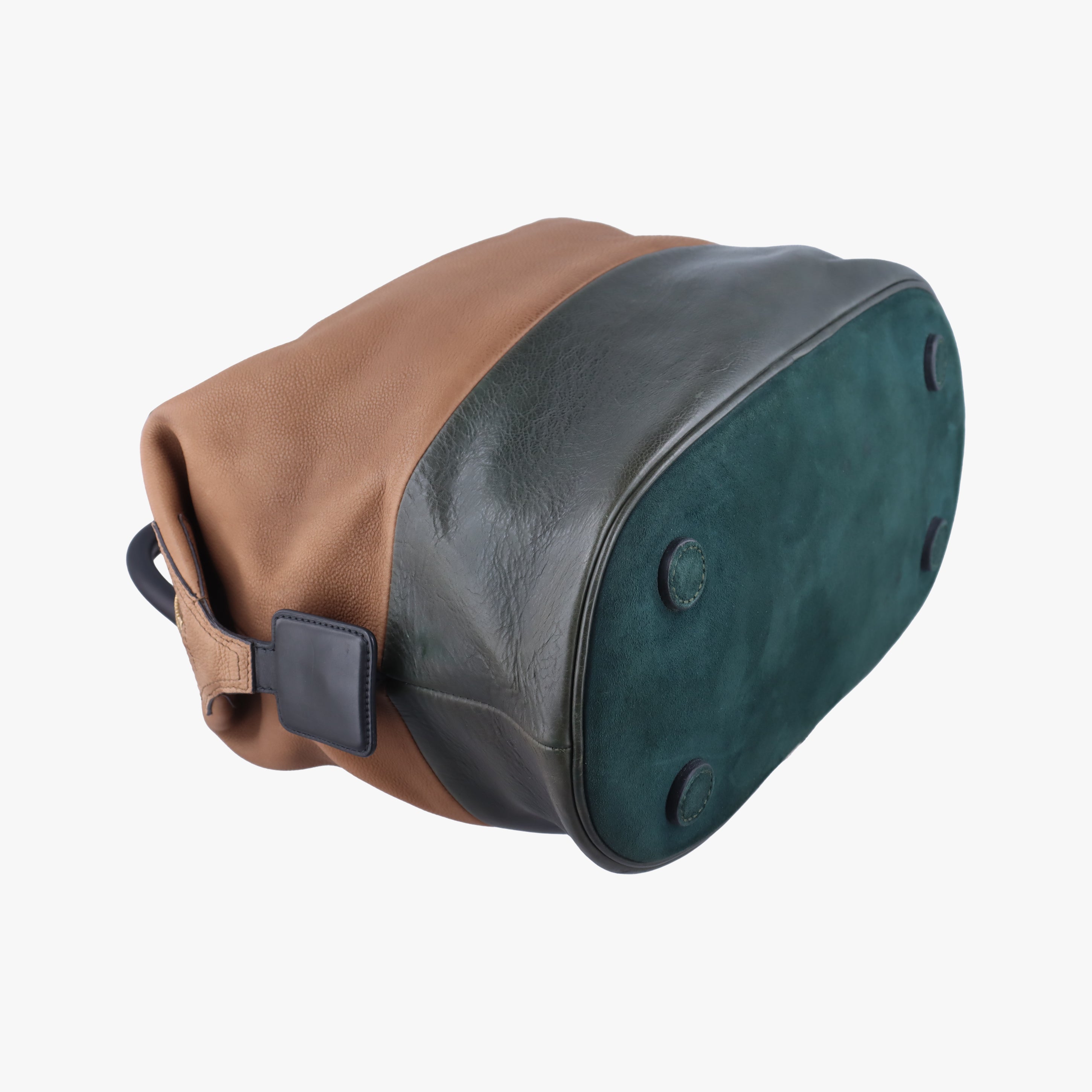 Pre-owned Celine Boston Racer Bowling Black x Brown leather  handbag | stylenewstar