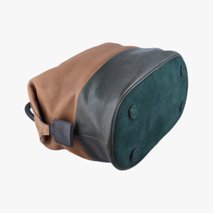 Pre-owned Celine Boston Racer Bowling Black x Brown leather  handbag | stylenewstar