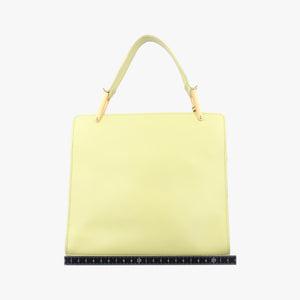 Pre-owned Balenciaga Le Dix Cartable Yellow Leather  shoulderbag | stylenewstar