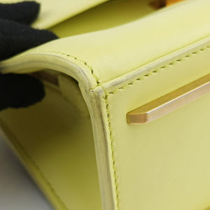 Pre-owned Balenciaga Le Dix Cartable Yellow Leather  shoulderbag | stylenewstar