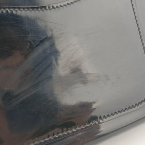 Vintage Miu Miu Double Zip Bowling Black patent  handbag | stylenewstar