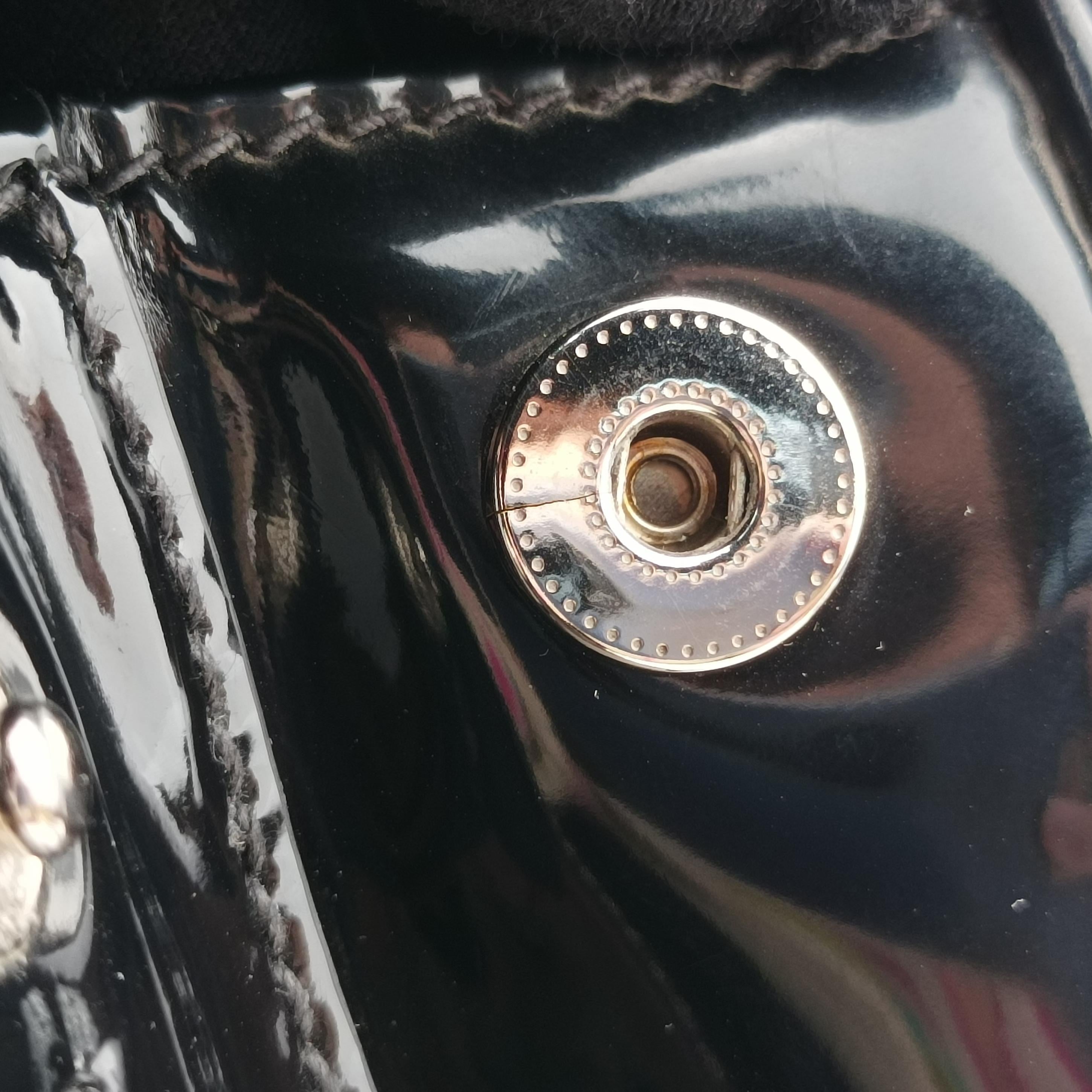 Vintage Miu Miu Double Zip Bowling Black patent  handbag | stylenewstar