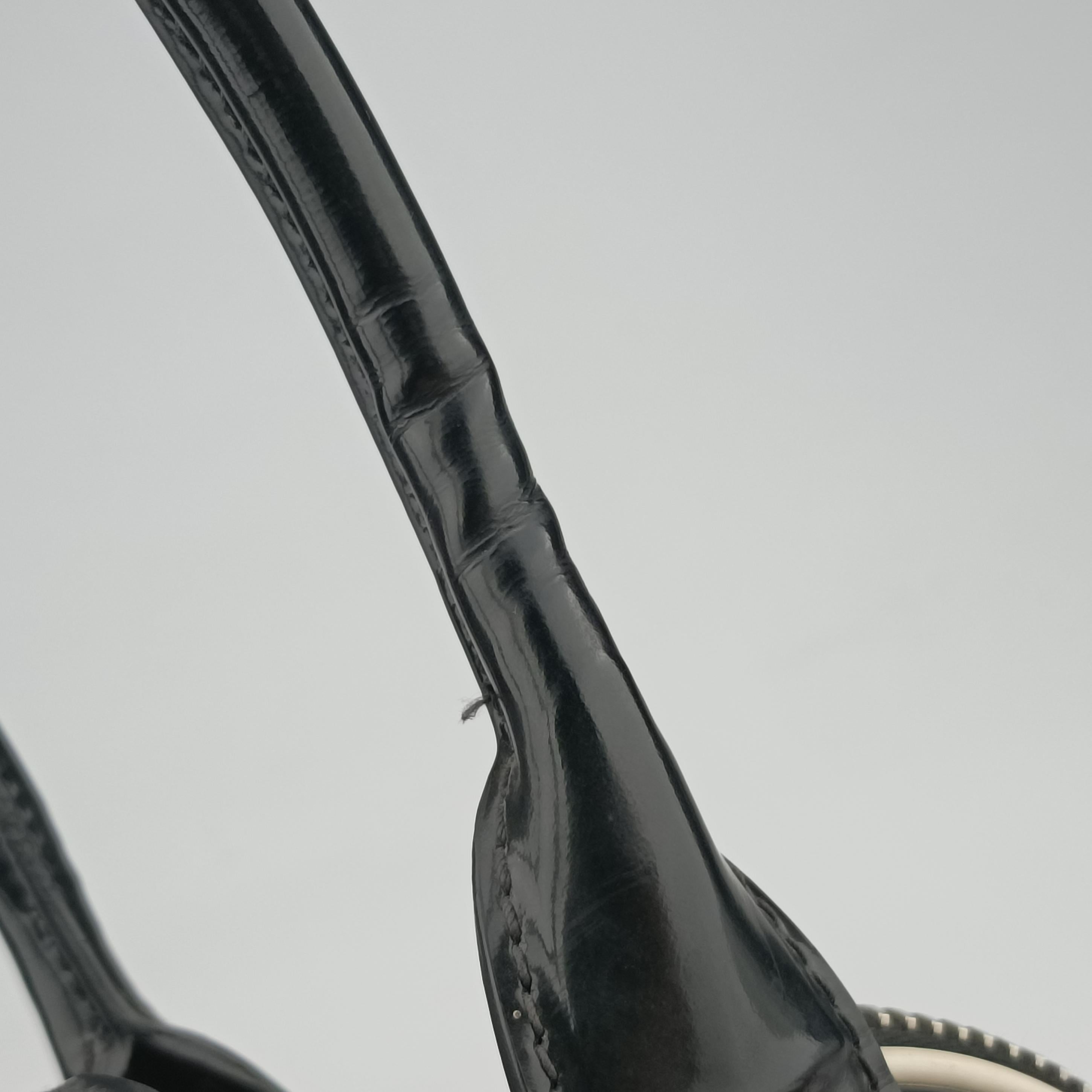 Vintage Miu Miu Double Zip Bowling Black patent  handbag | stylenewstar