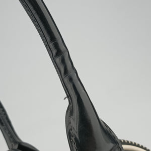 Vintage Miu Miu Double Zip Bowling Black patent  handbag | stylenewstar