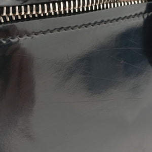 Vintage Miu Miu Double Zip Bowling Black patent  handbag | stylenewstar