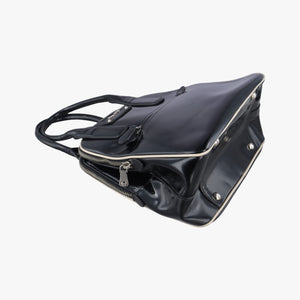 Vintage Miu Miu Double Zip Bowling Black patent  handbag | stylenewstar