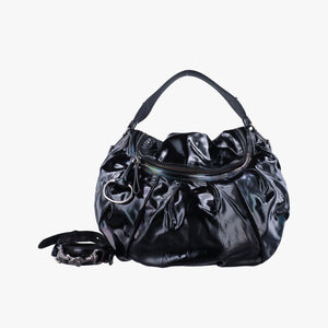 Pre-owned Gucci Icon Bit Black Patent 228584 shoulderbag | stylenewstar