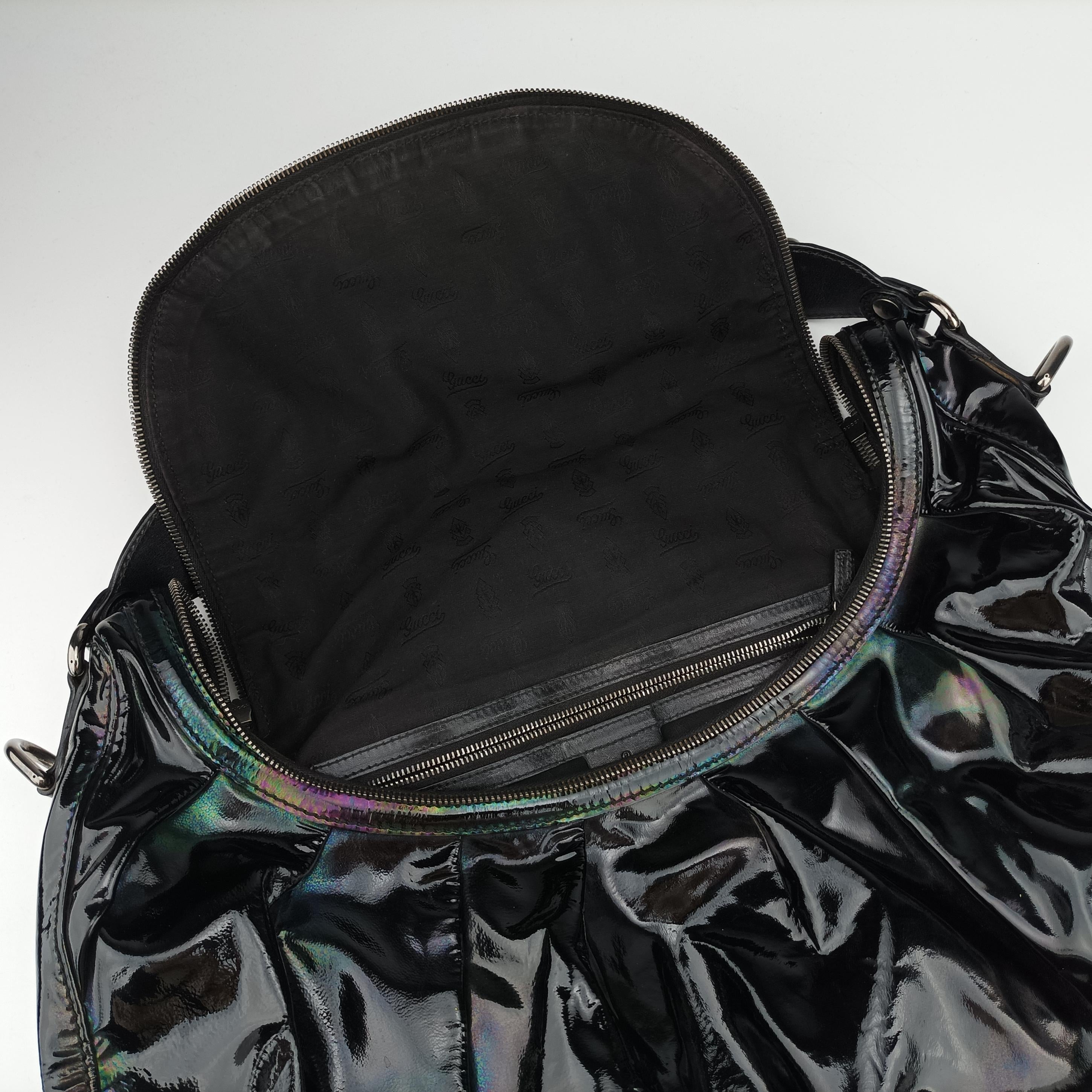 Pre-owned Gucci Icon Bit Black Patent 228584 shoulderbag | stylenewstar