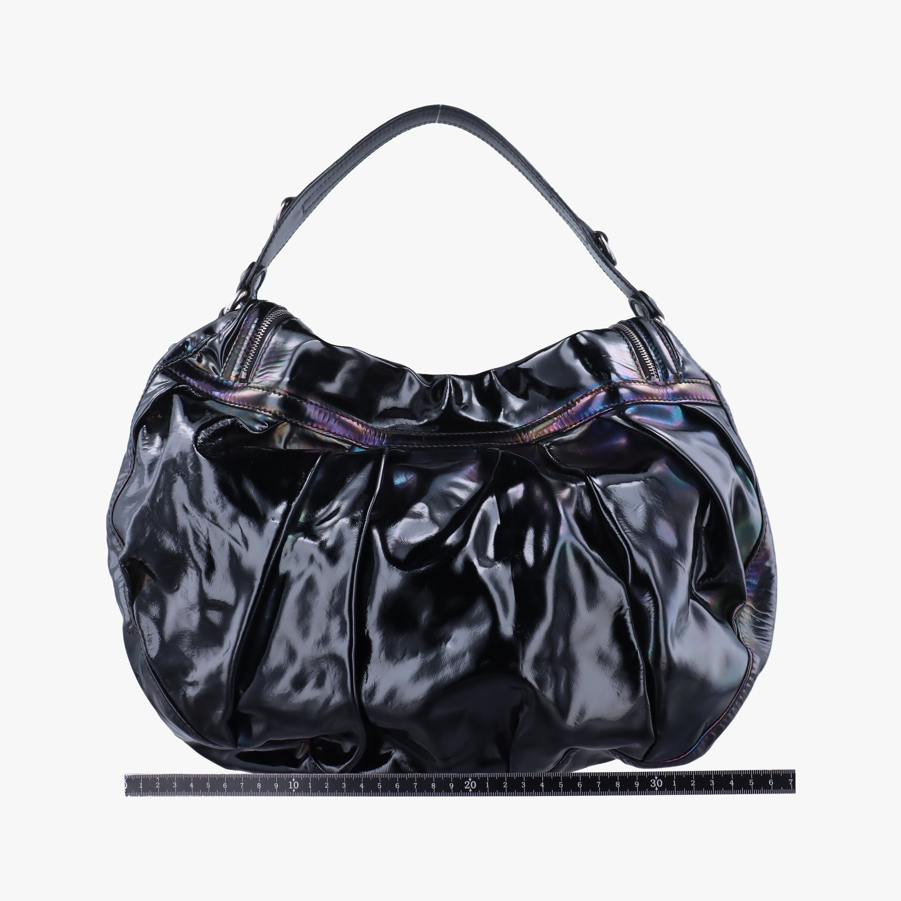 Pre-owned Gucci Icon Bit Black Patent 228584 shoulderbag | stylenewstar