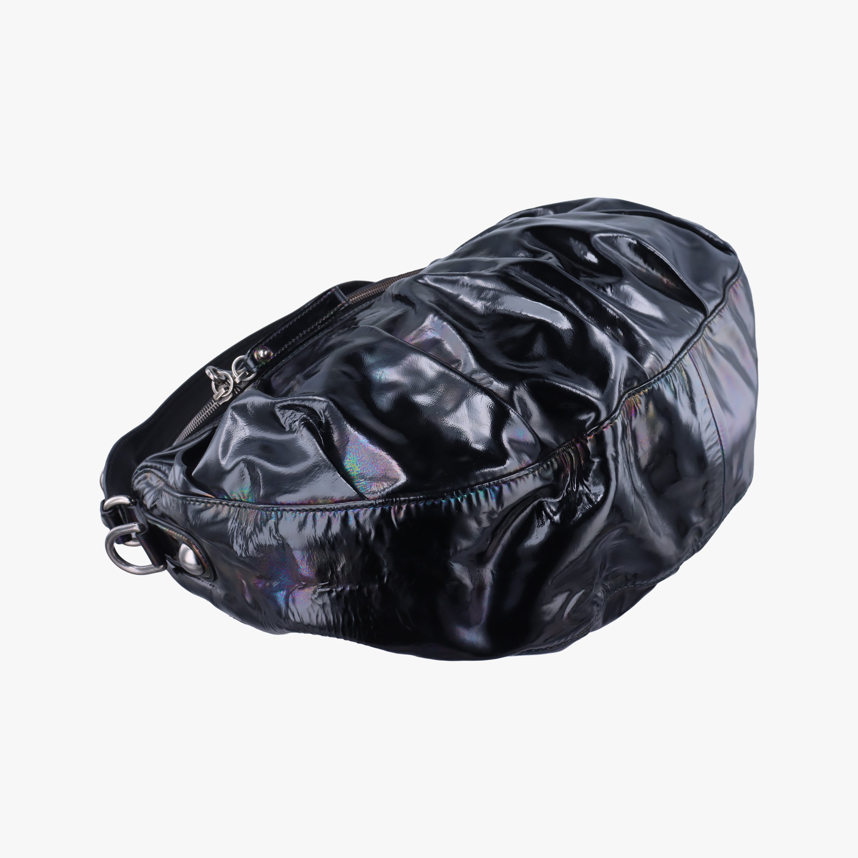 Pre-owned Gucci Icon Bit Black Patent 228584 shoulderbag | stylenewstar