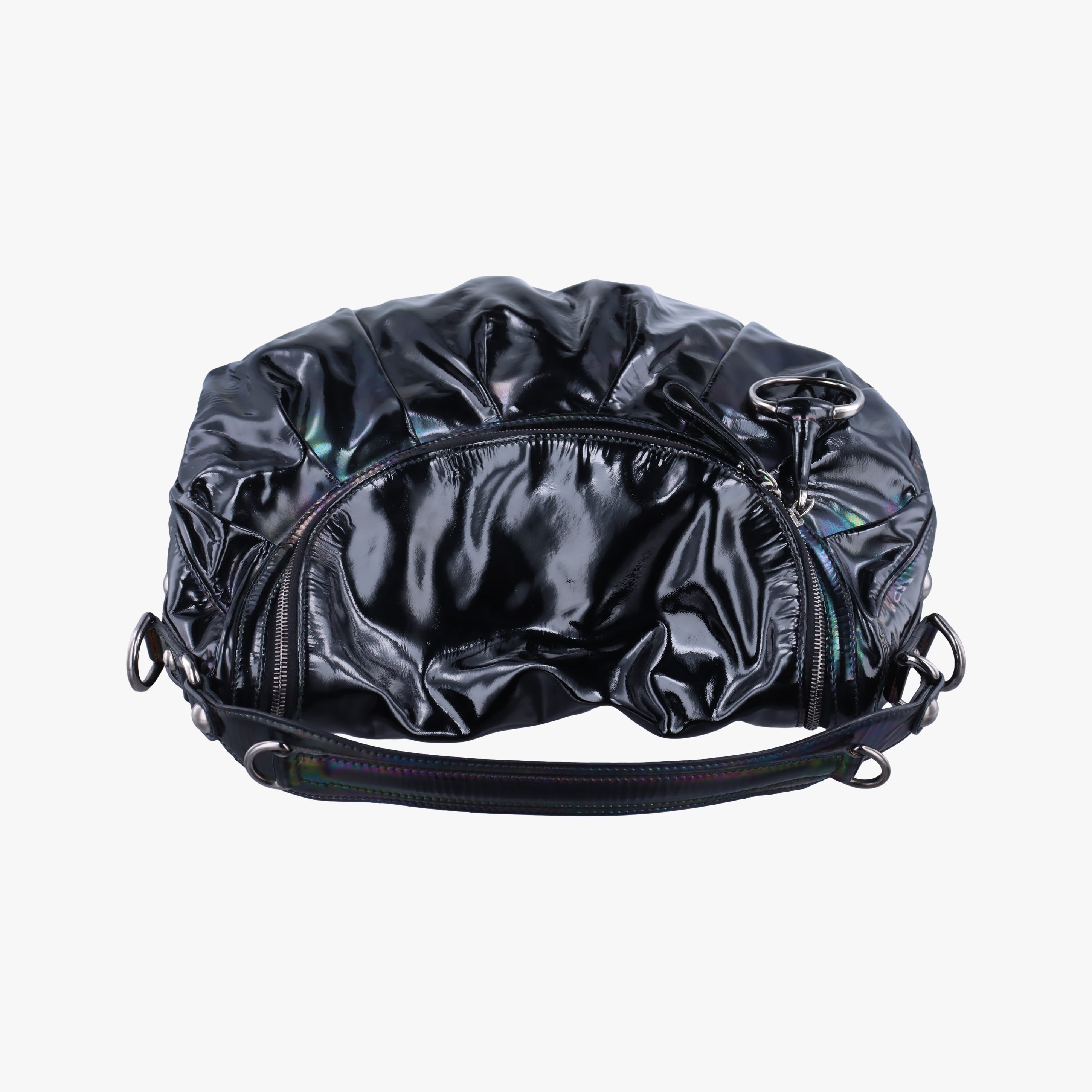 Pre-owned Gucci Icon Bit Black Patent 228584 shoulderbag | stylenewstar