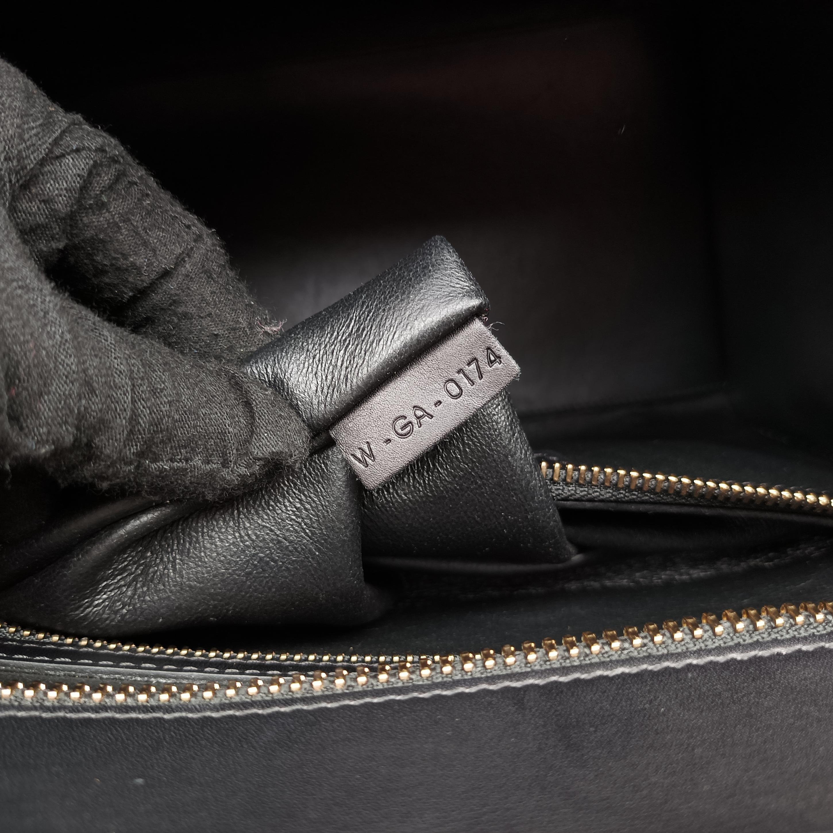 Pre-owned Celine Luggage Mini Shopper Pink x Black fabric×Leather  handbag | stylenewstar