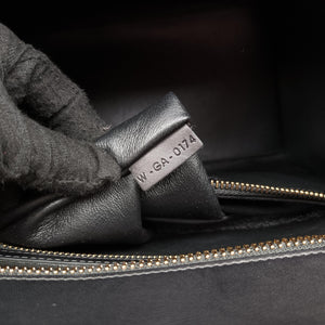 Pre-owned Celine Luggage Mini Shopper Pink x Black fabric×Leather  handbag | stylenewstar