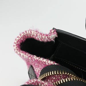 Pre-owned Celine Luggage Mini Shopper Pink x Black fabric×Leather  handbag | stylenewstar