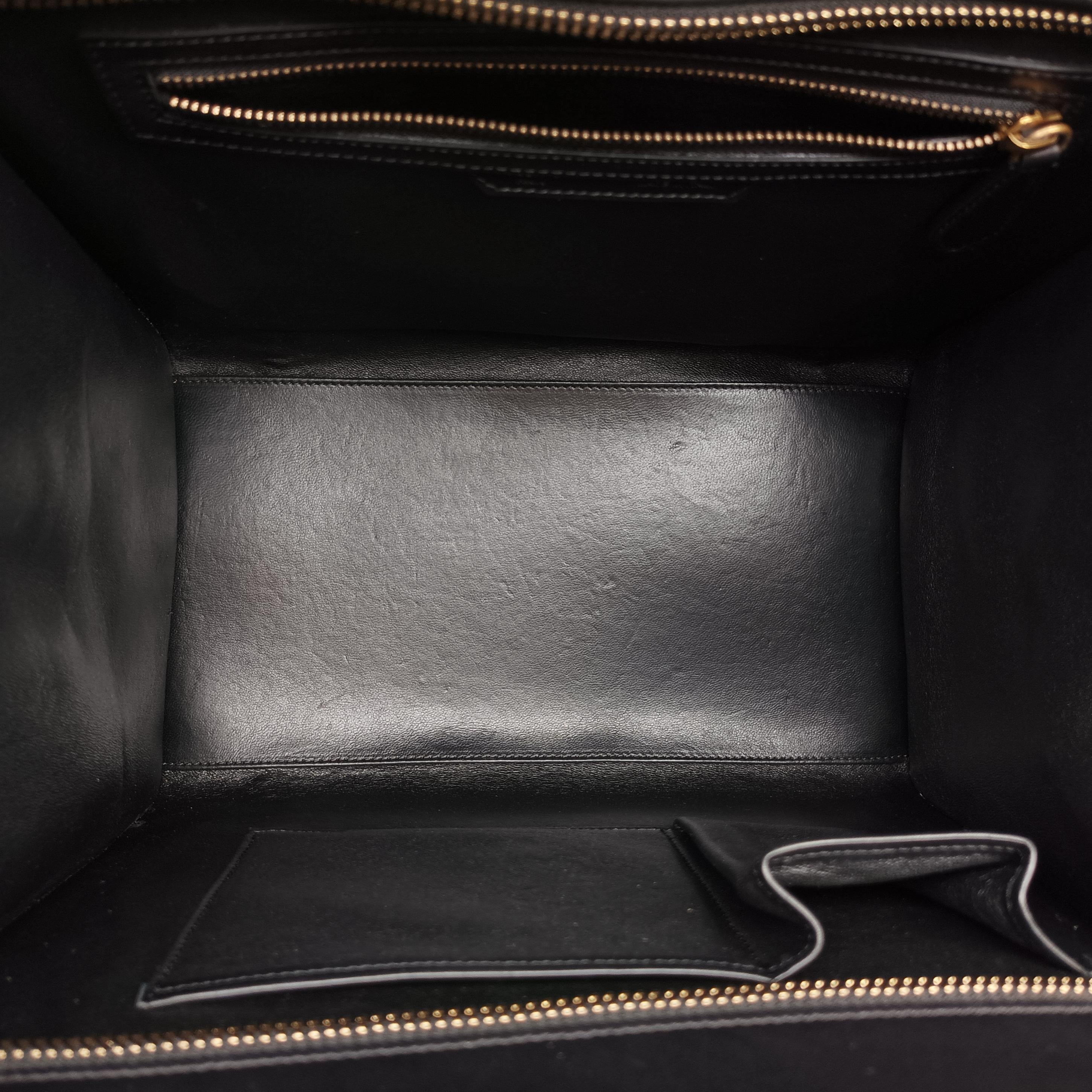 Pre-owned Celine Luggage Mini Shopper Pink x Black fabric×Leather  handbag | stylenewstar