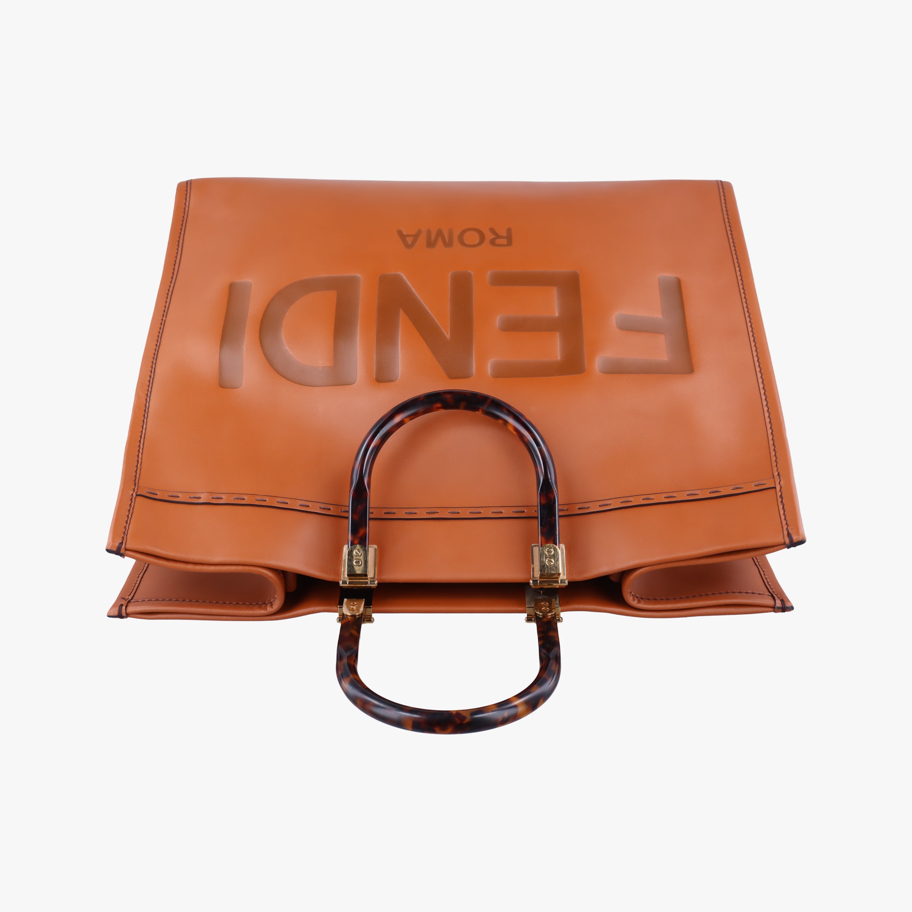 Secondhand Fendi Sunshine Brown Leather 8BH372 handbag | stylenewstar