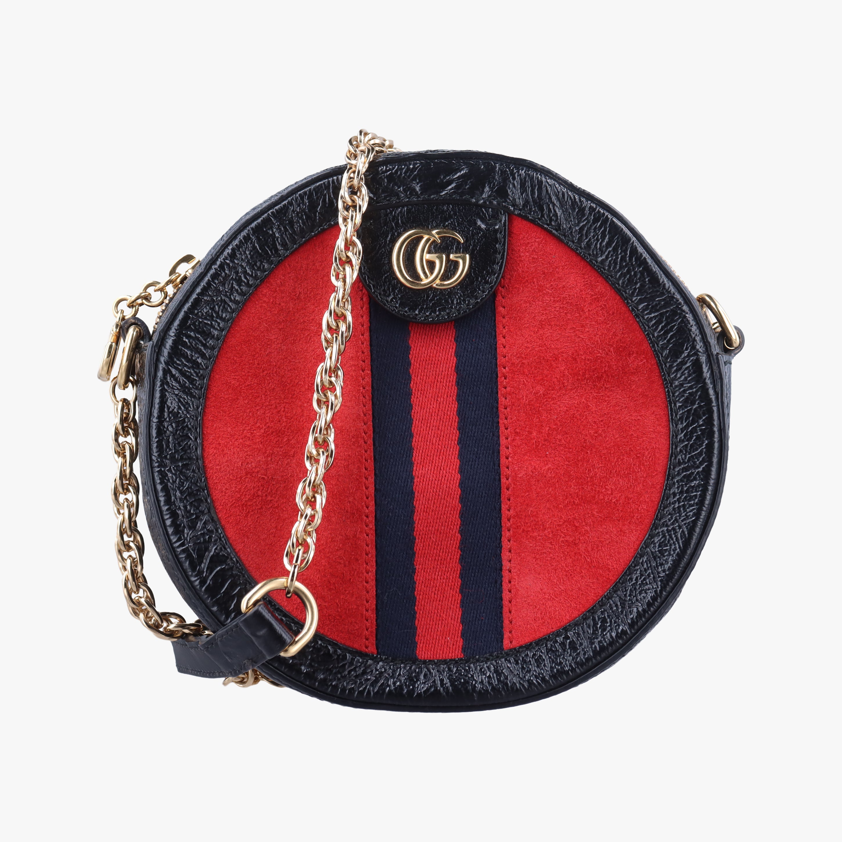 Secondhand Gucci Ophidia Red×black Suede×Leather 550618 shoulderbag | stylenewstar