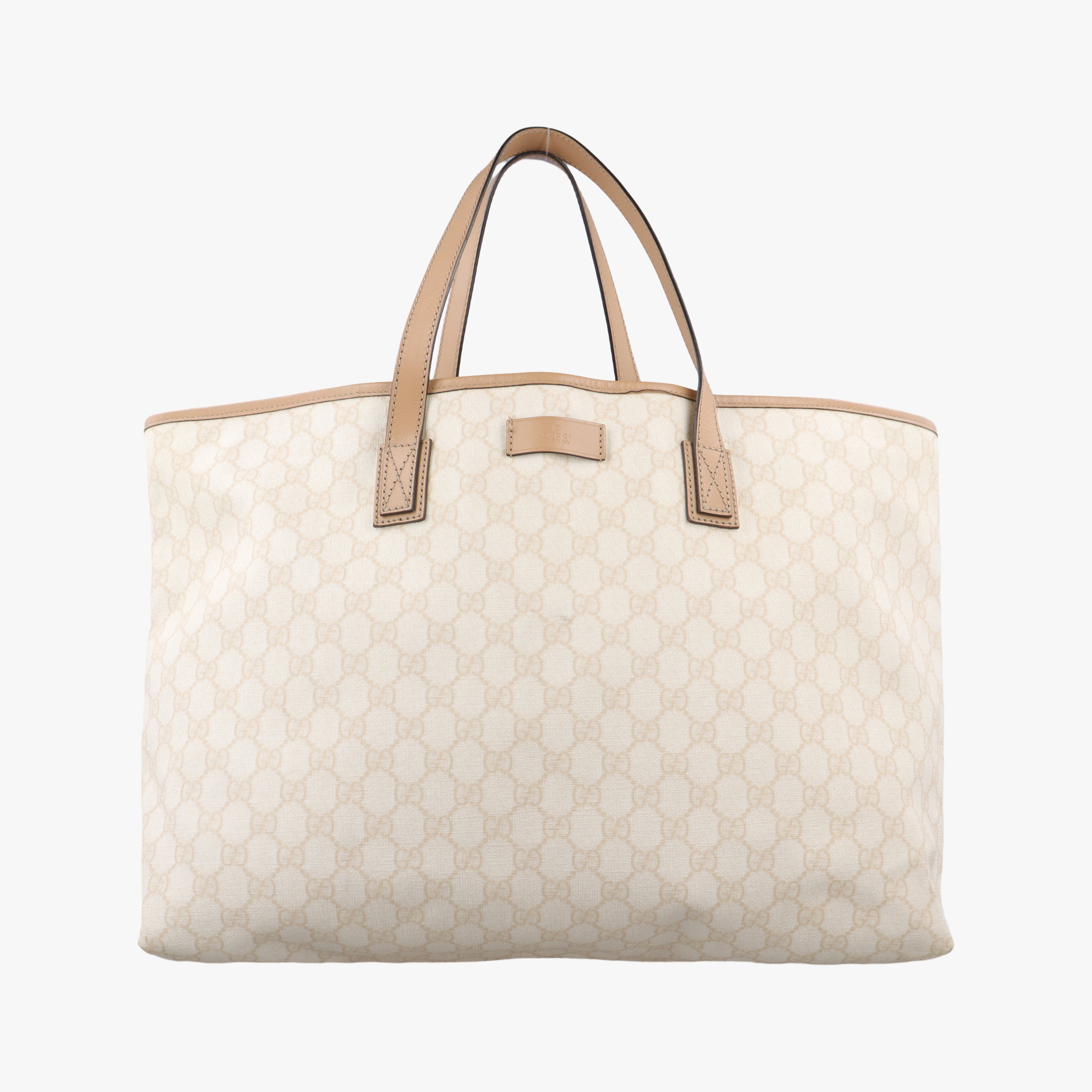 Pre-owned Gucci Guccissima GG Imprime White PVC coated canvas 211120 handbag | stylenewstar