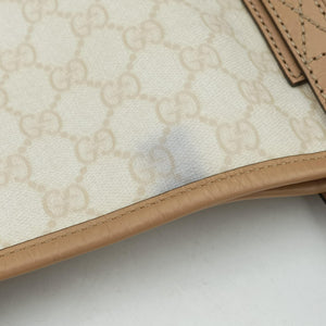 Pre-owned Gucci Guccissima GG Imprime White PVC coated canvas 211120 handbag | stylenewstar