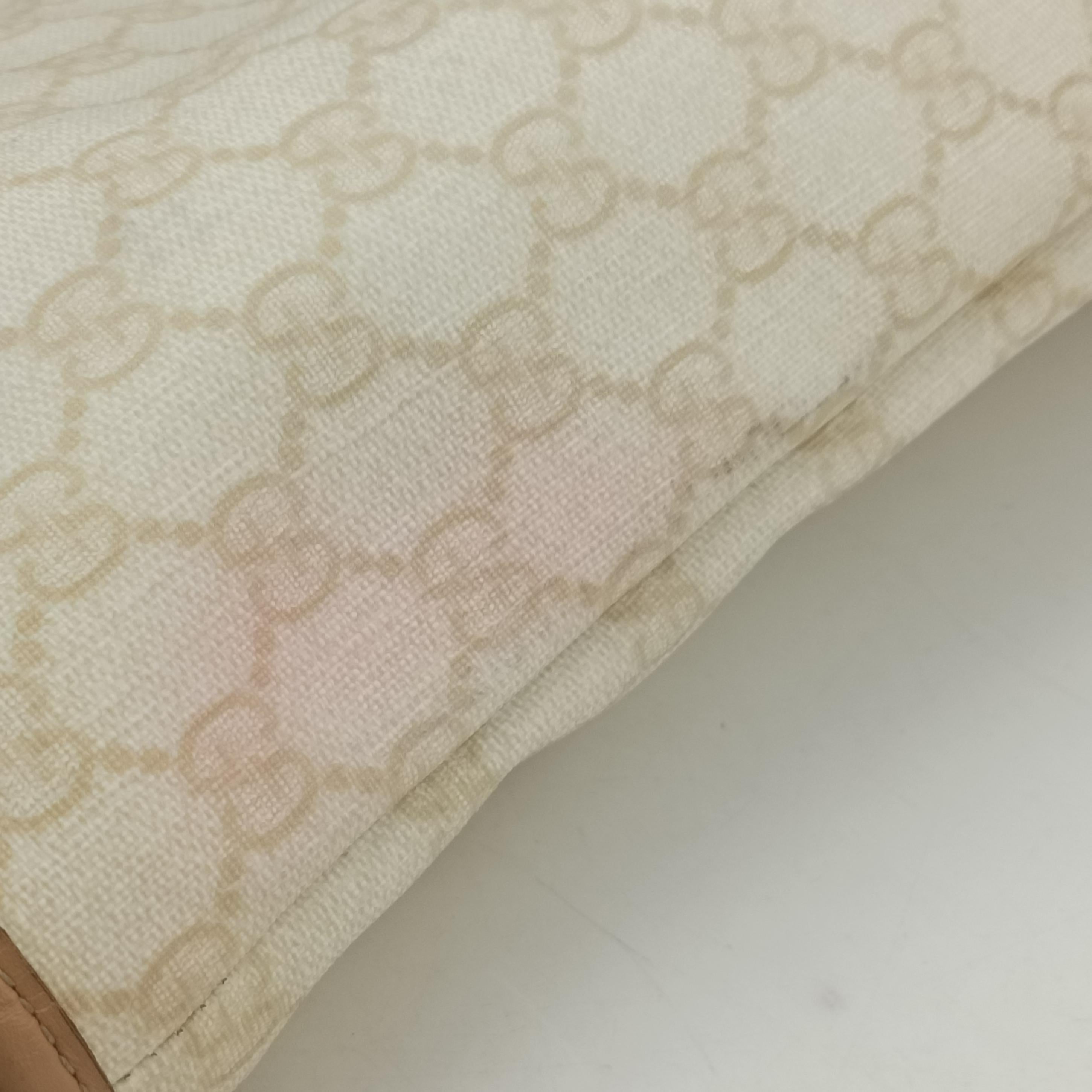 Pre-owned Gucci Guccissima GG Imprime White PVC coated canvas 211120 handbag | stylenewstar