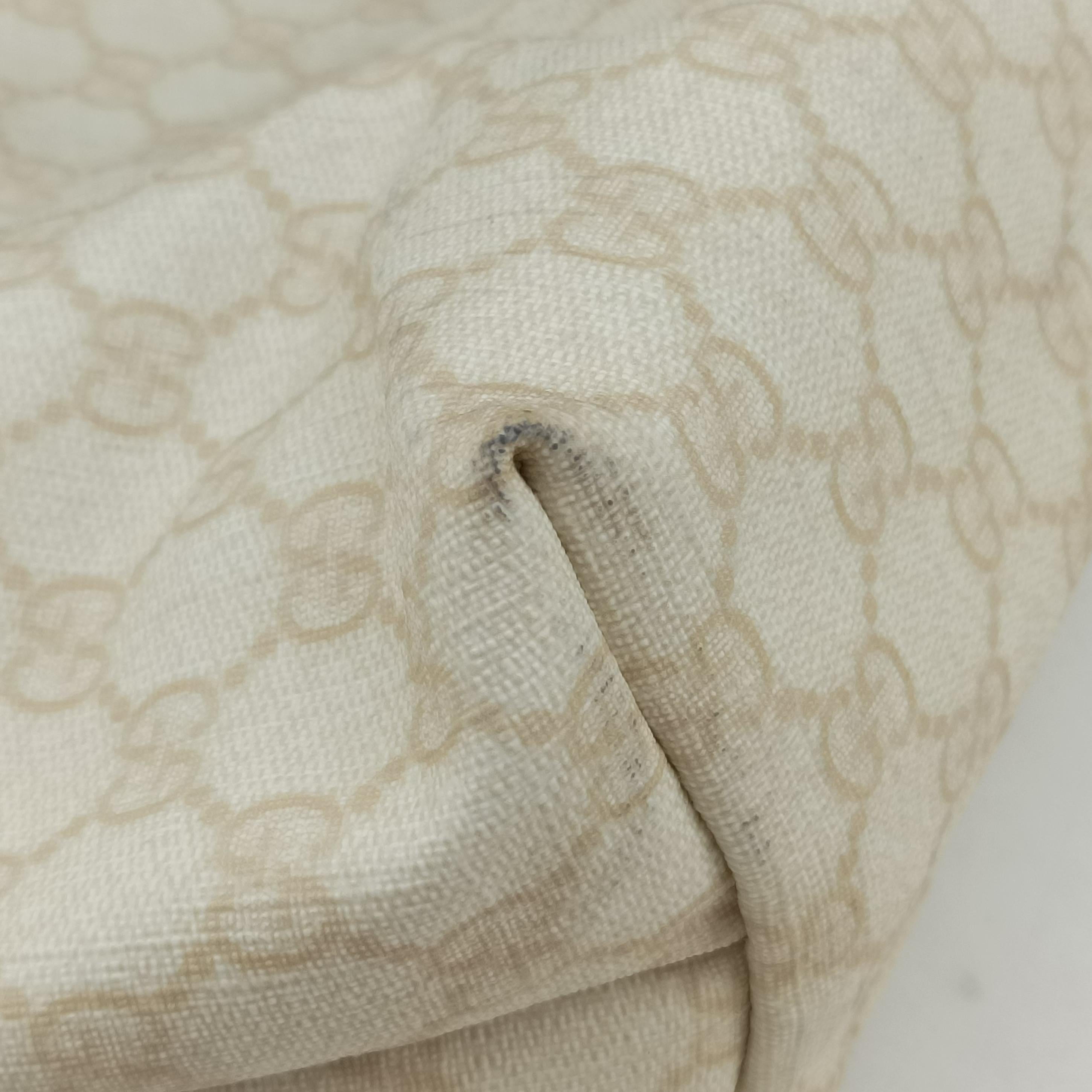 Pre-owned Gucci Guccissima GG Imprime White PVC coated canvas 211120 handbag | stylenewstar