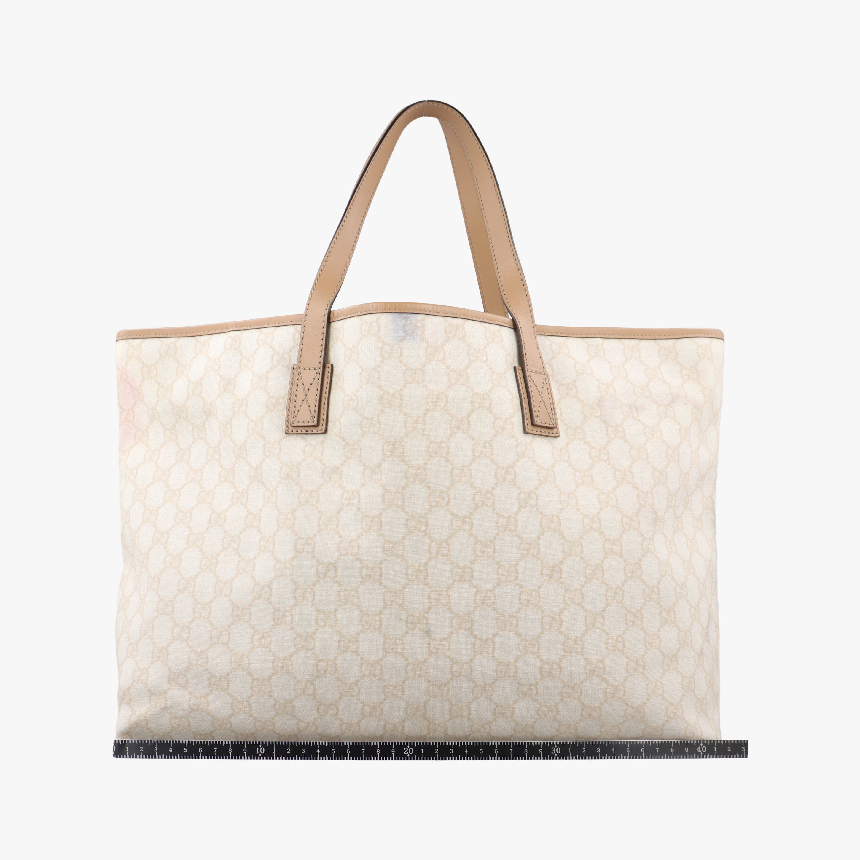 Pre-owned Gucci Guccissima GG Imprime White PVC coated canvas 211120 handbag | stylenewstar