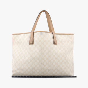 Pre-owned Gucci Guccissima GG Imprime White PVC coated canvas 211120 handbag | stylenewstar