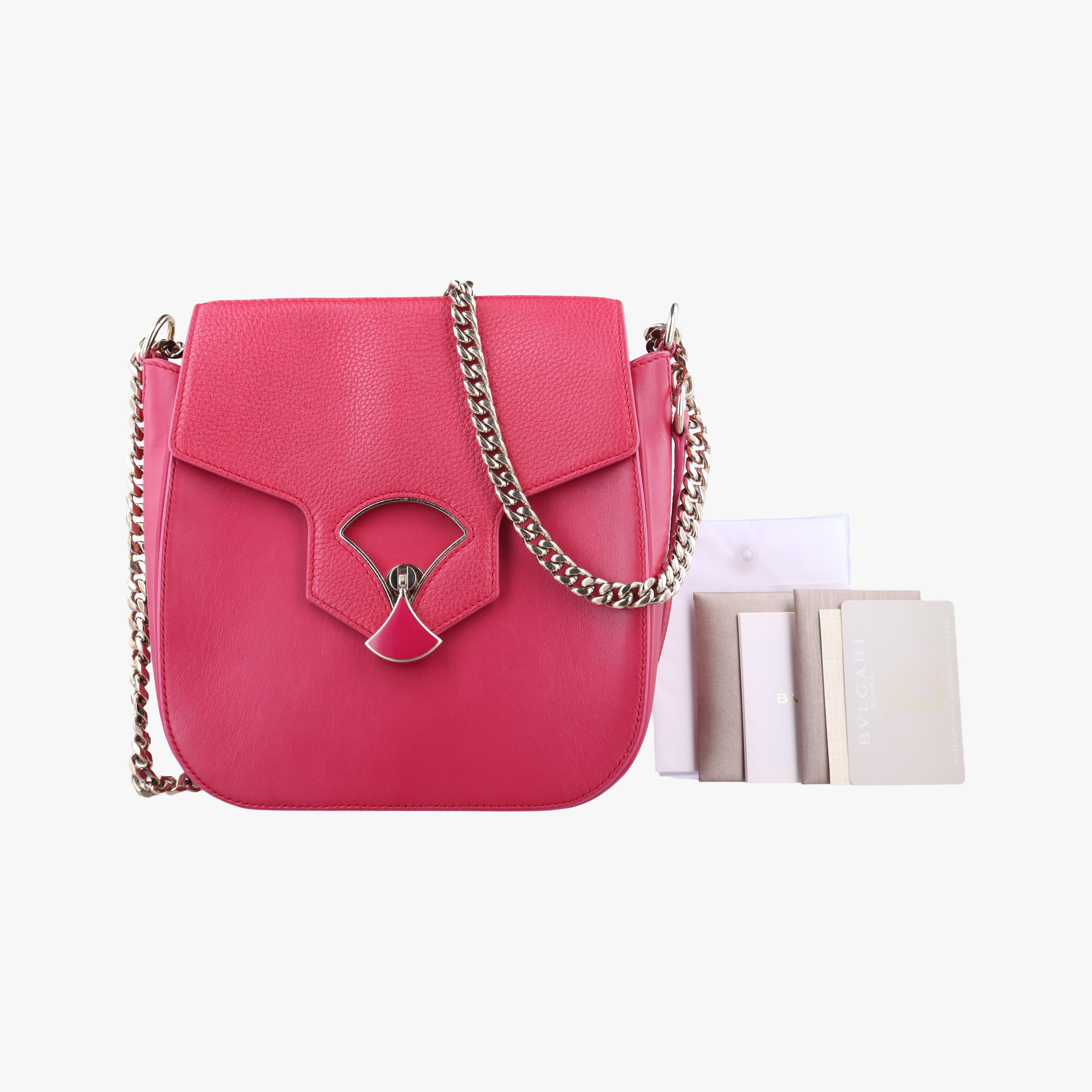 Pre-owned Bvlgari Divas' Dream Rose leather  shoulderbag | stylenewstar