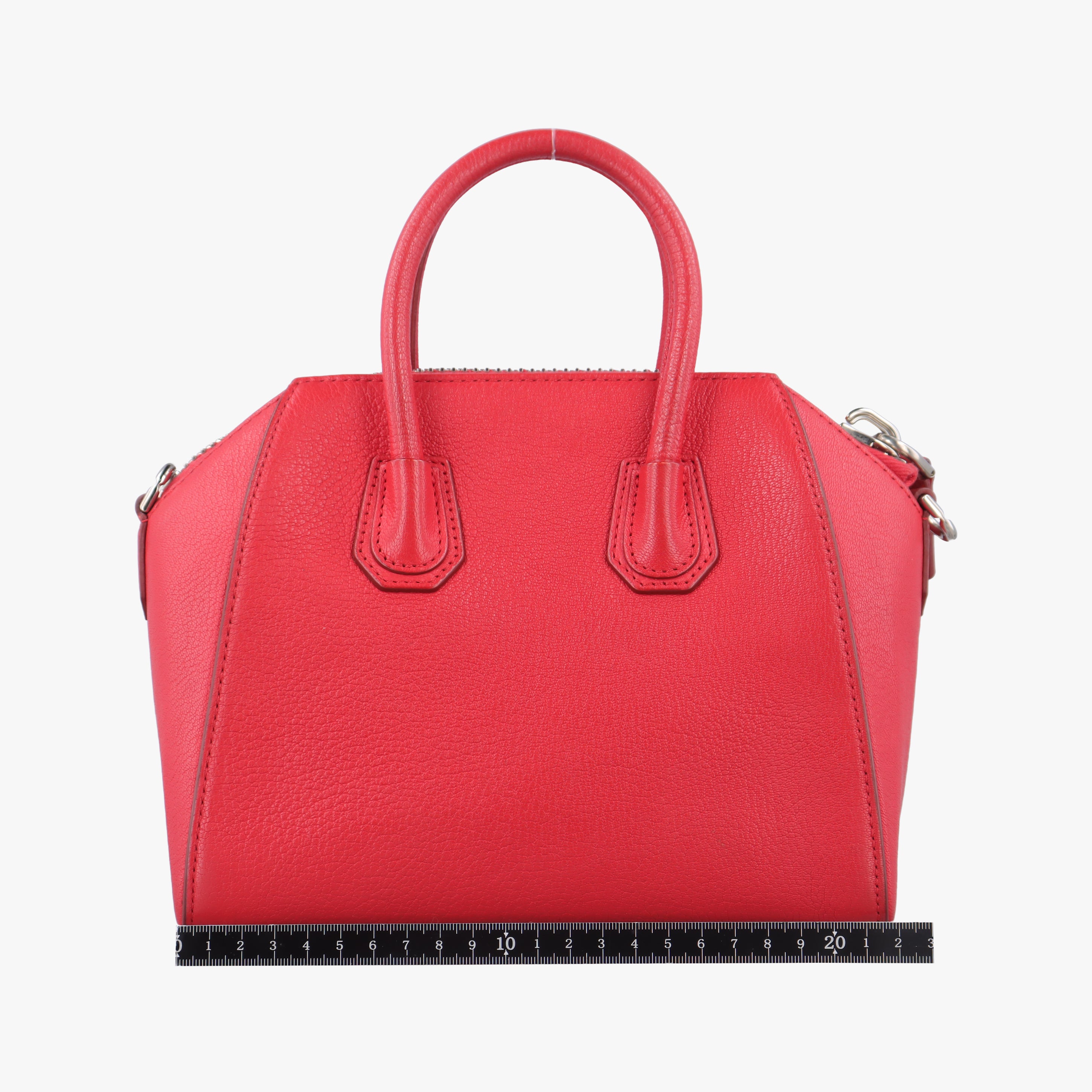 Pre-owned Givenchy Antigonamini Red leather  shoulderbag | stylenewstar