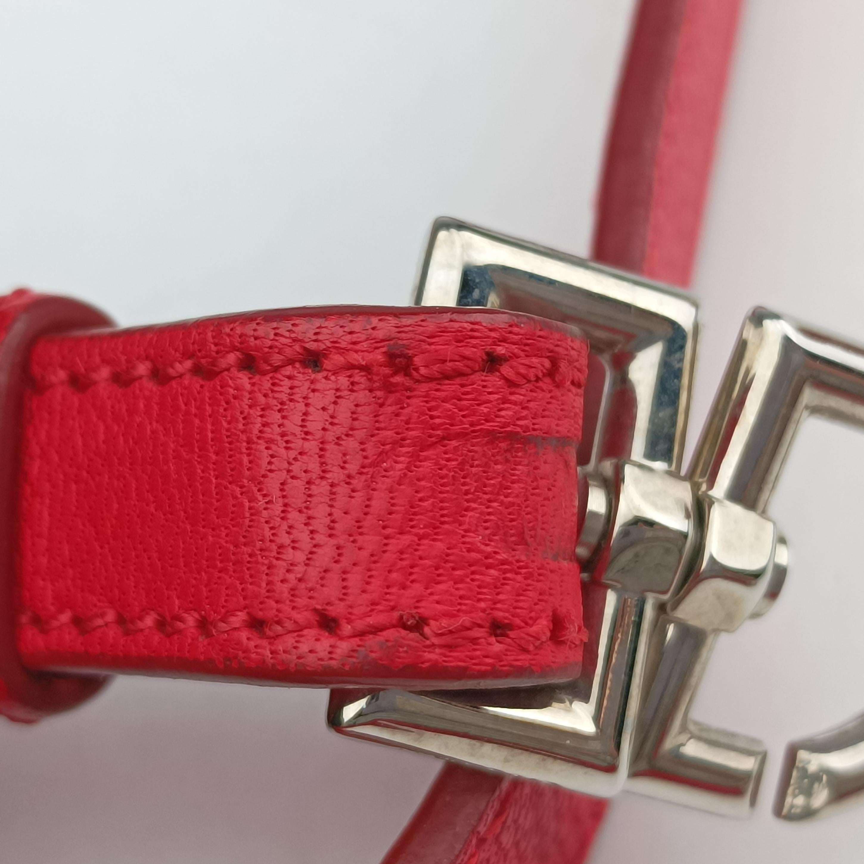 Pre-owned Givenchy Antigonamini Red leather  shoulderbag | stylenewstar