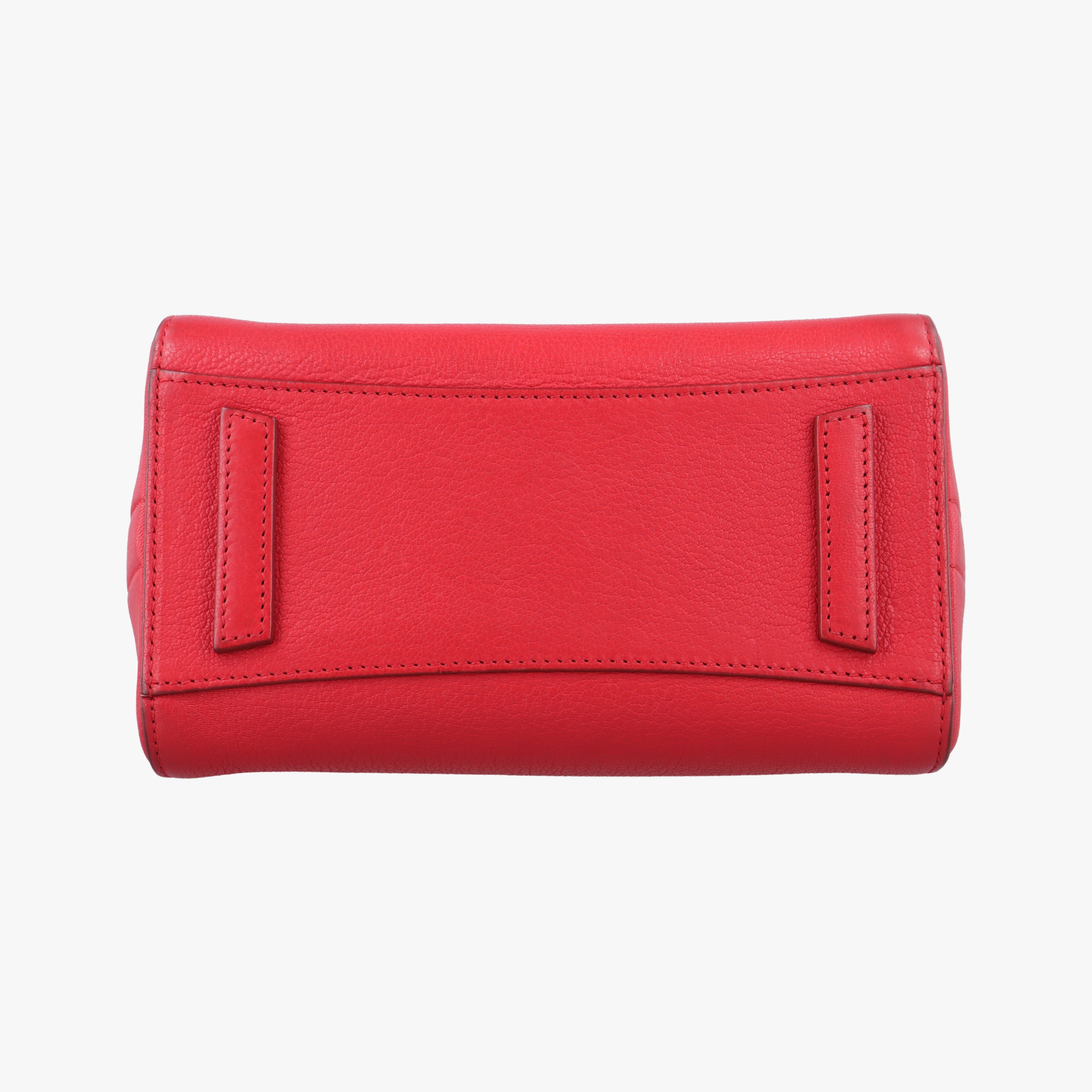 Pre-owned Givenchy Antigonamini Red leather  shoulderbag | stylenewstar