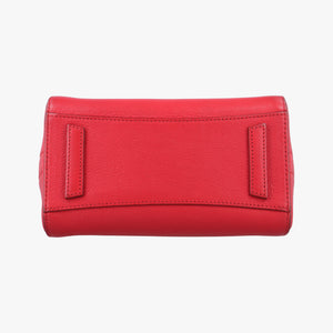 Pre-owned Givenchy Antigonamini Red leather  shoulderbag | stylenewstar