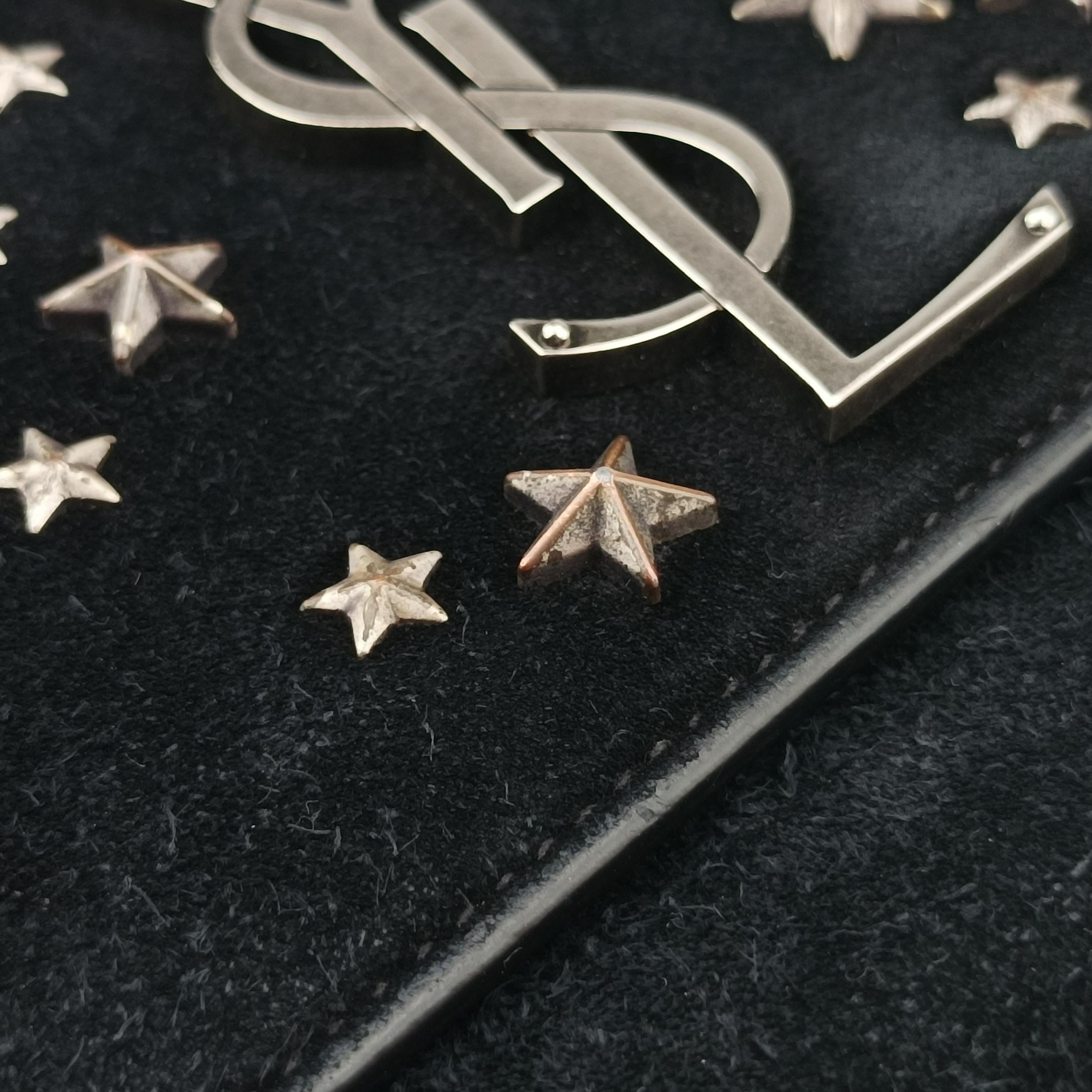 Pre-owned Yves Saint Laurent Kate Star Black Suede 471286 shoulderbag | stylenewstar