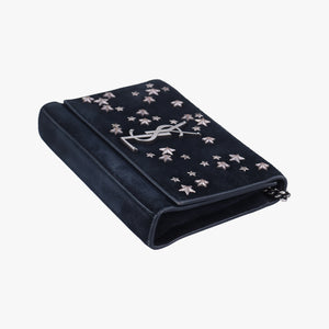 Pre-owned Yves Saint Laurent Kate Star Black Suede 471286 shoulderbag | stylenewstar