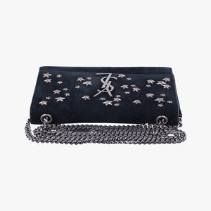 Pre-owned Yves Saint Laurent Kate Star Black Suede 471286 shoulderbag | stylenewstar