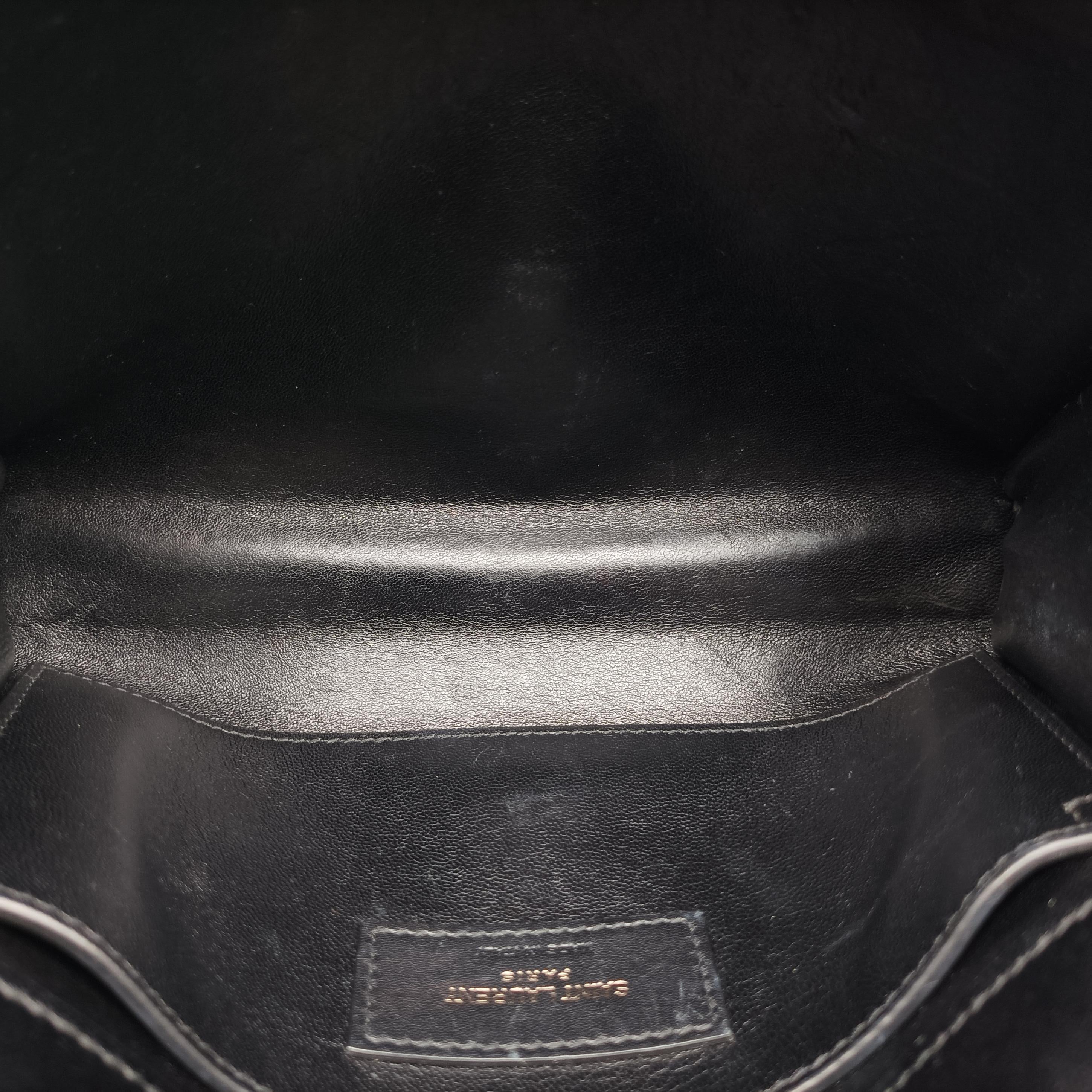 Pre-owned Yves Saint Laurent Kate Star Black Suede 471286 shoulderbag | stylenewstar