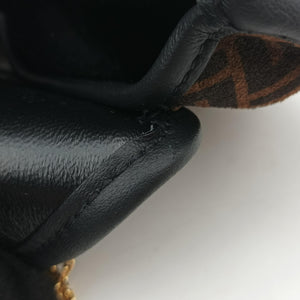 Pre-owned Fendi Zucca FF Airpods Pro Brown Suede  shoulderbag | stylenewstar