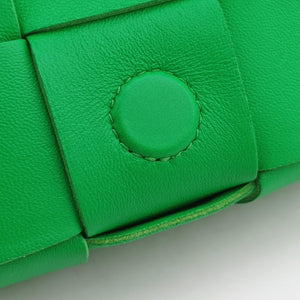 Pre-owned Bottega Veneta candy cassette Green lambskin  shoulderbag | stylenewstar
