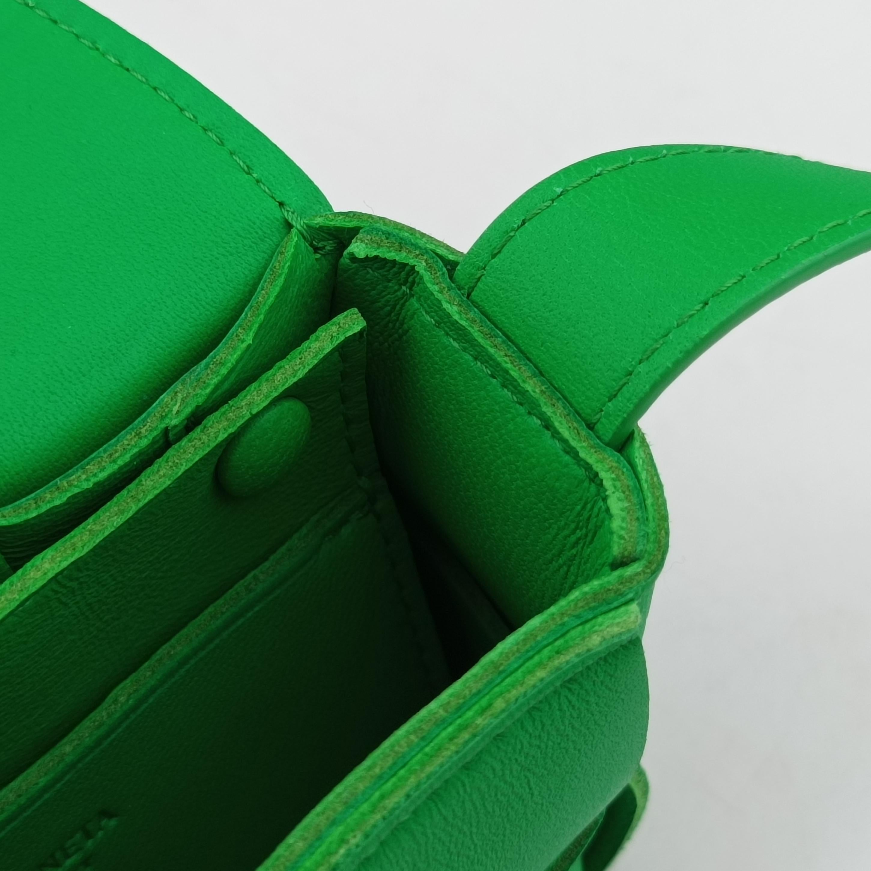 Pre-owned Bottega Veneta candy cassette Green lambskin  shoulderbag | stylenewstar