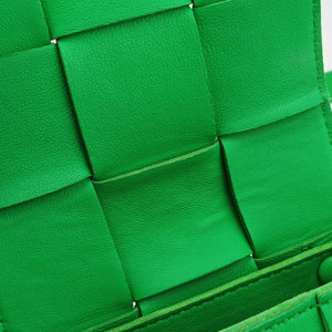 Pre-owned Bottega Veneta candy cassette Green lambskin  shoulderbag | stylenewstar