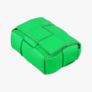 Pre-owned Bottega Veneta candy cassette Green lambskin  shoulderbag | stylenewstar