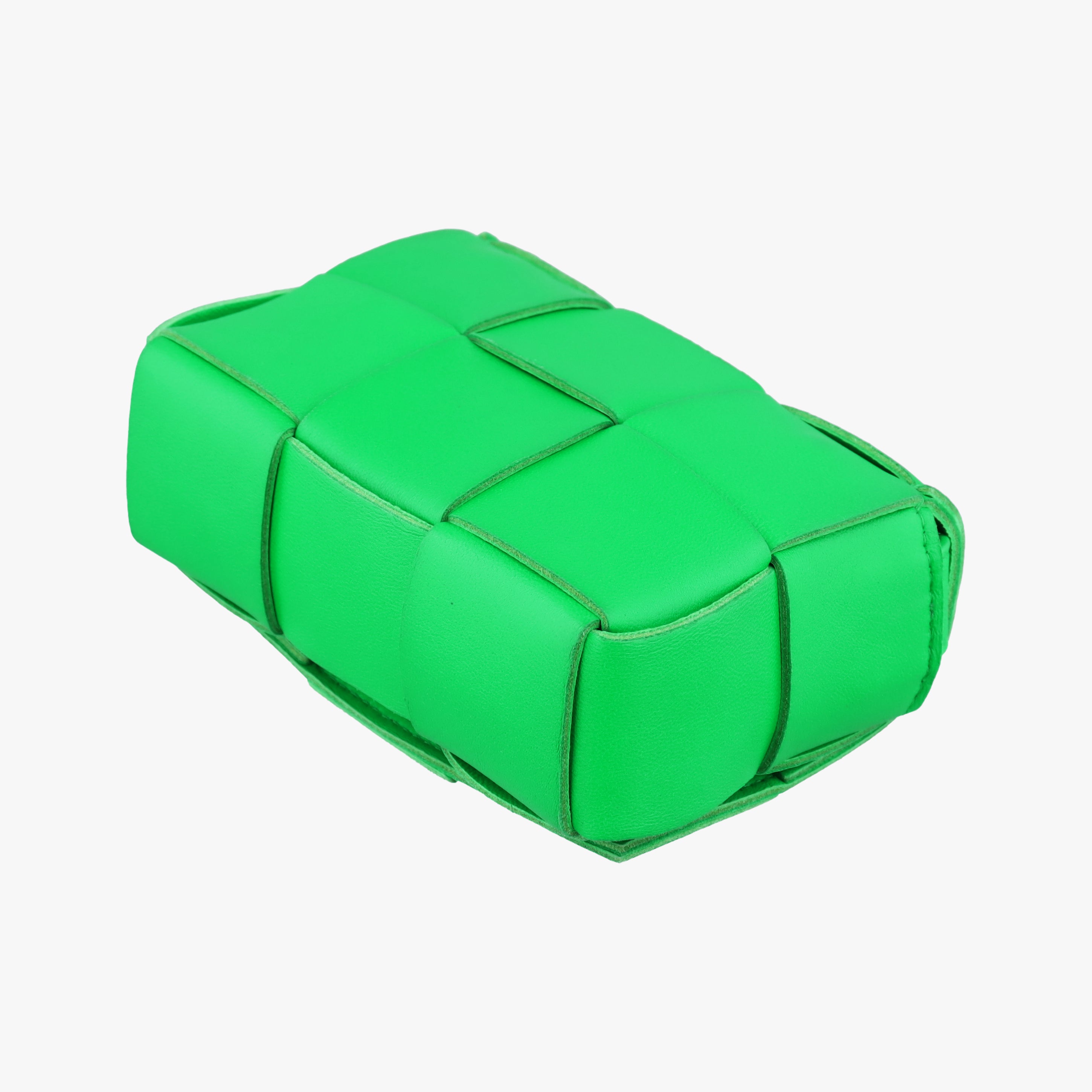 Pre-owned Bottega Veneta candy cassette Green lambskin  shoulderbag | stylenewstar