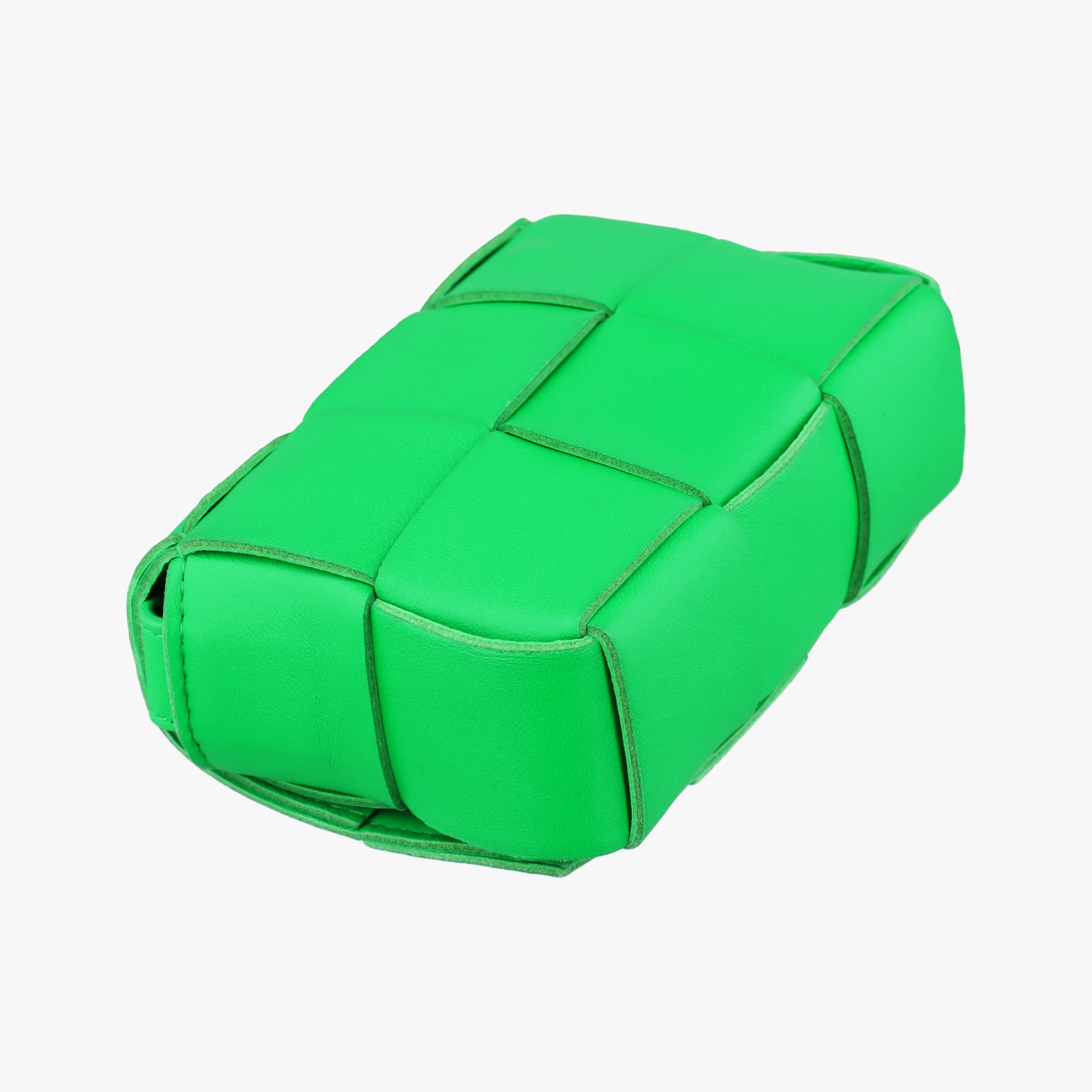 Pre-owned Bottega Veneta candy cassette Green lambskin  shoulderbag | stylenewstar