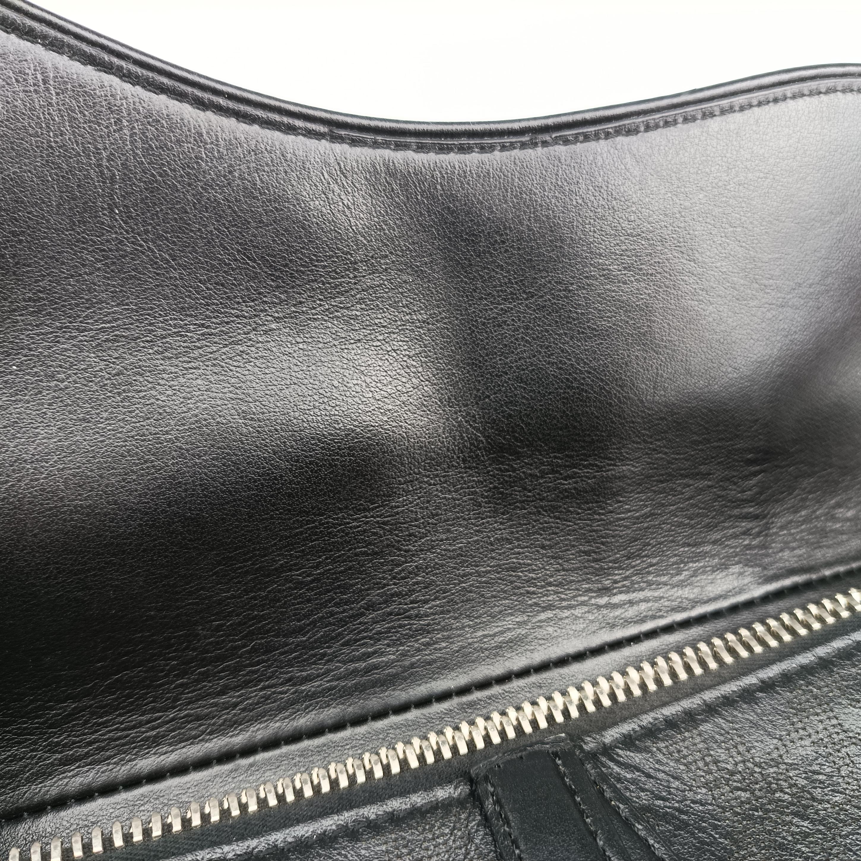 Vintage Christian Dior saddle Black leather  crossbodybag | stylenewstar