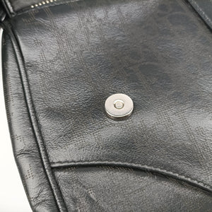 Vintage Christian Dior saddle Black leather  crossbodybag | stylenewstar