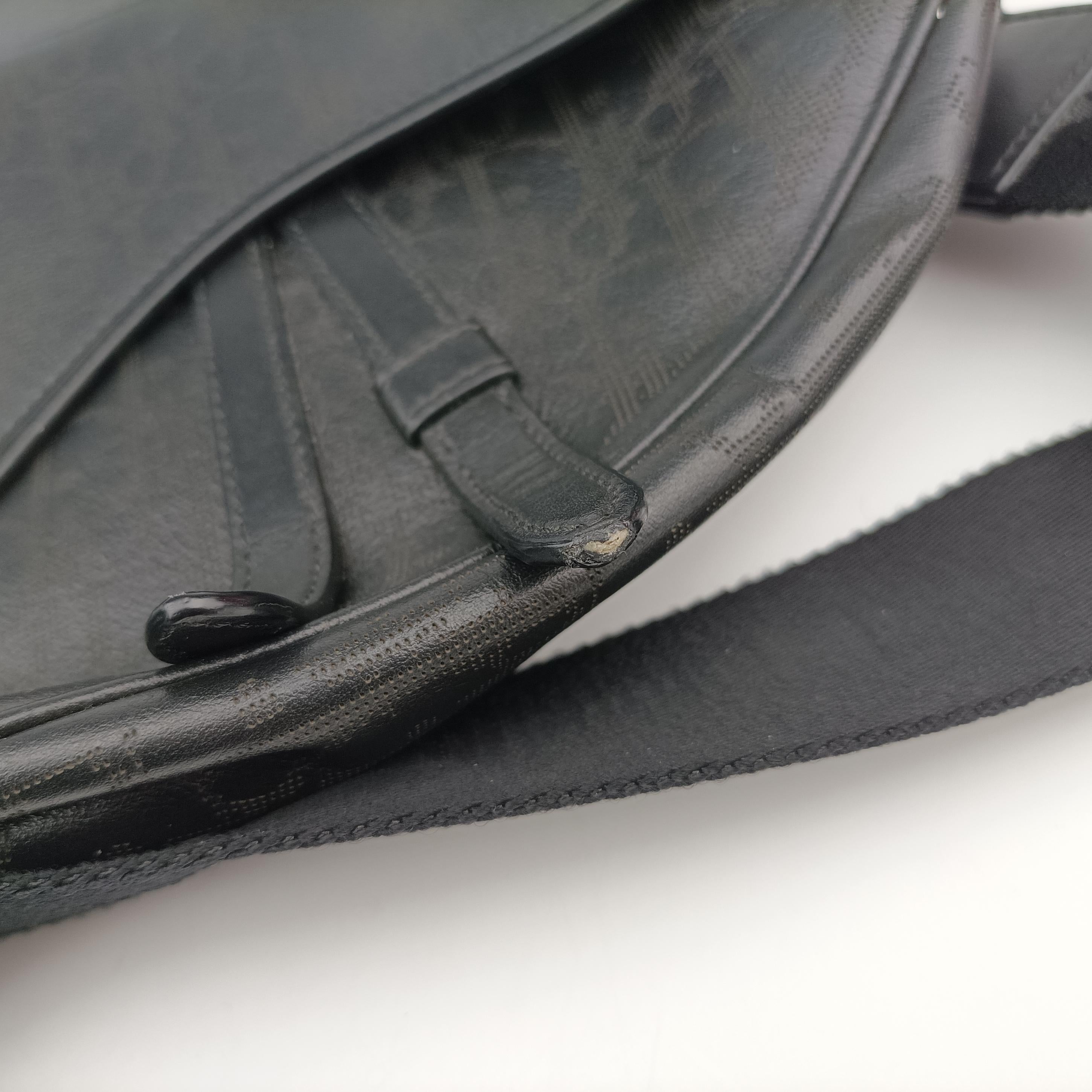 Vintage Christian Dior saddle Black leather  crossbodybag | stylenewstar