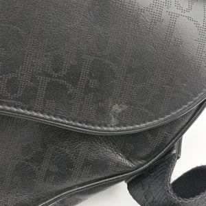 Vintage Christian Dior saddle Black leather  crossbodybag | stylenewstar