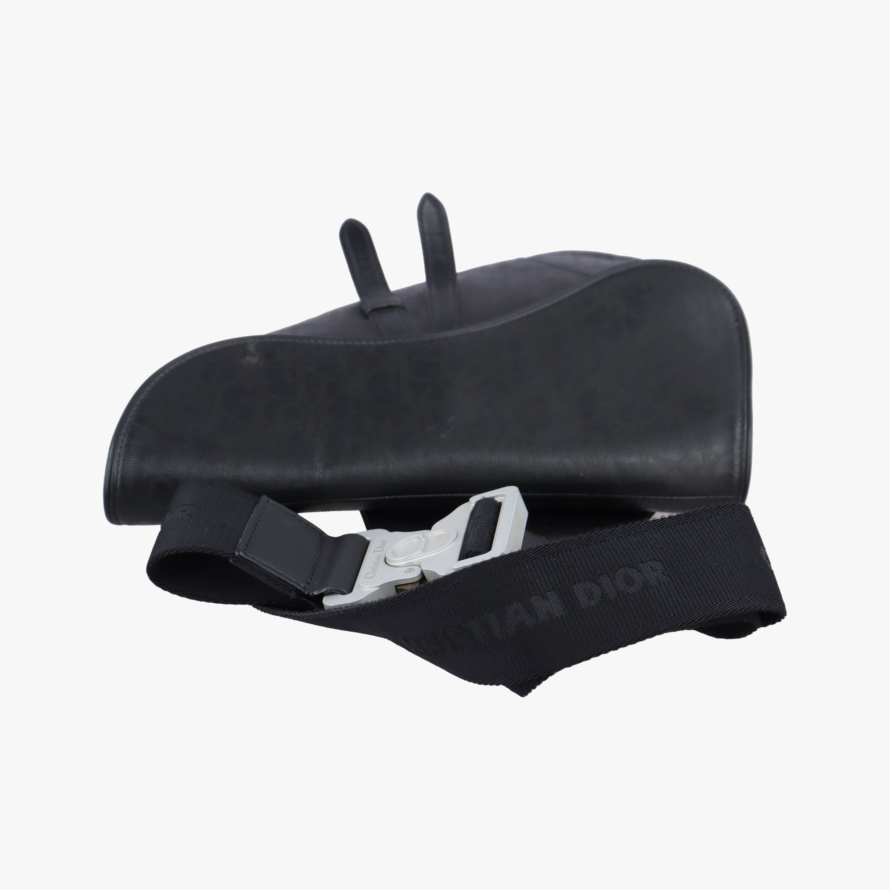 Vintage Christian Dior saddle Black leather  crossbodybag | stylenewstar