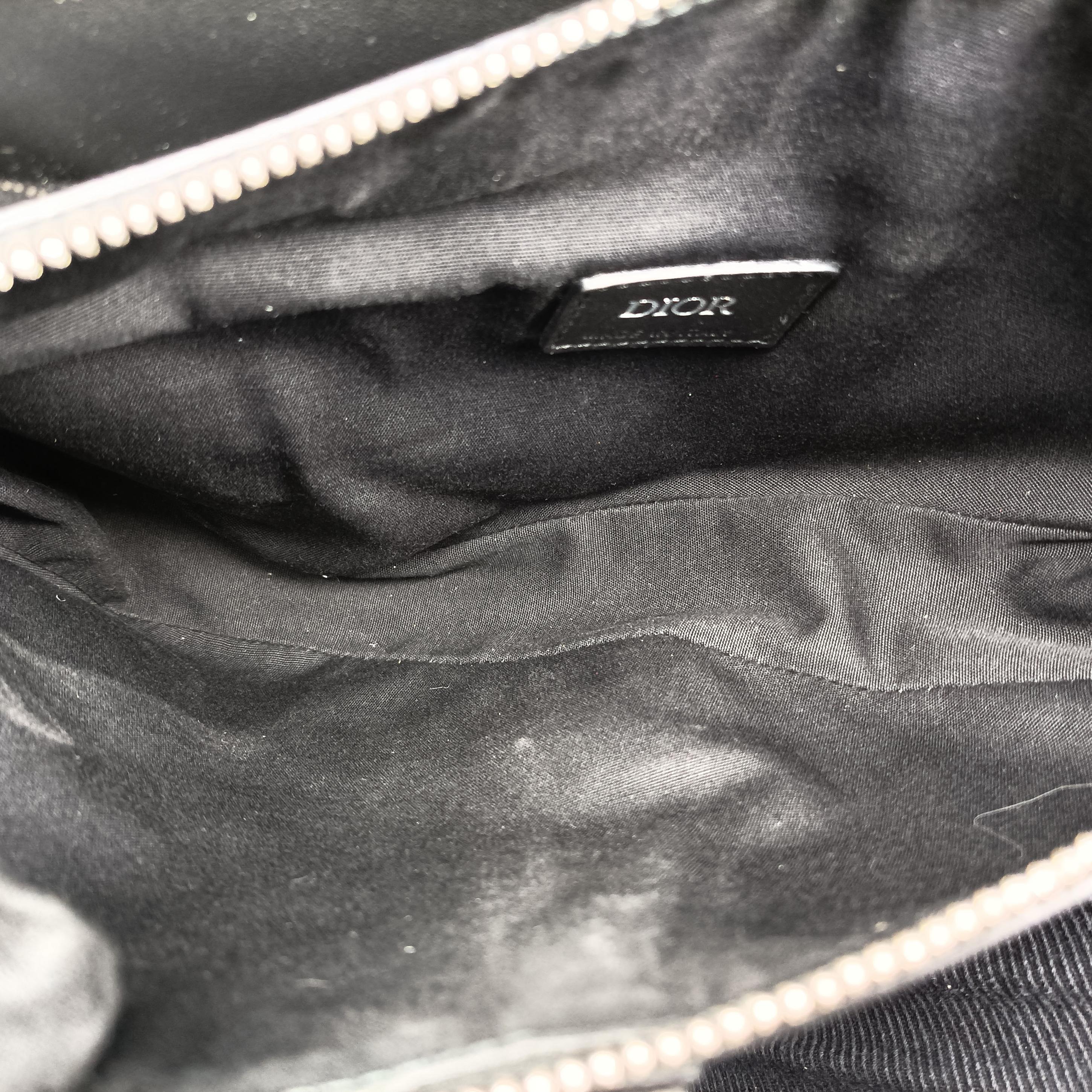 Vintage Christian Dior saddle Black leather  crossbodybag | stylenewstar